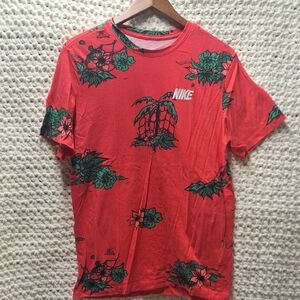 Nike Red Floral Men's Shirt